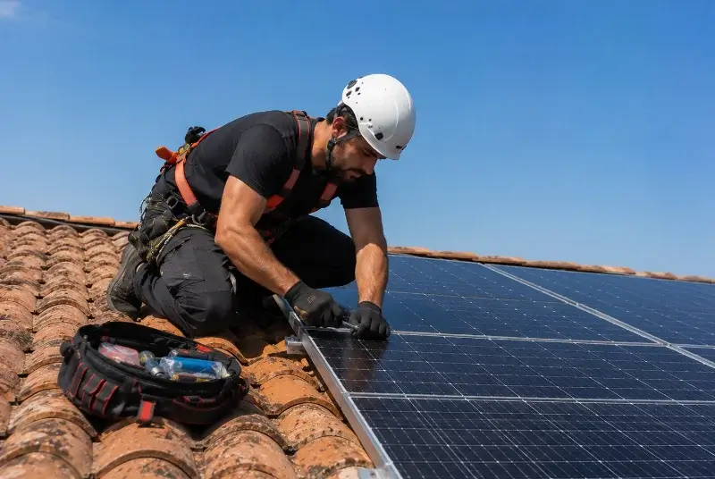 Maintenance et monitoring de panneaux solaires à Bessines